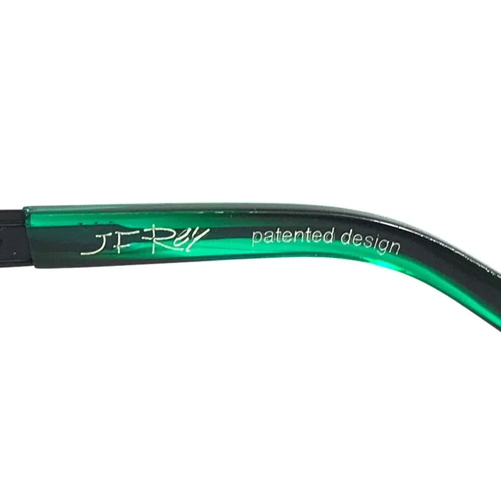J.F. Rey Eyeglasses Frames JF2553 0040 Matte Black Green Tortoise 52-19-140